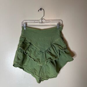 Mother The Ruffle Mini Skirt Size 27 Womens Green